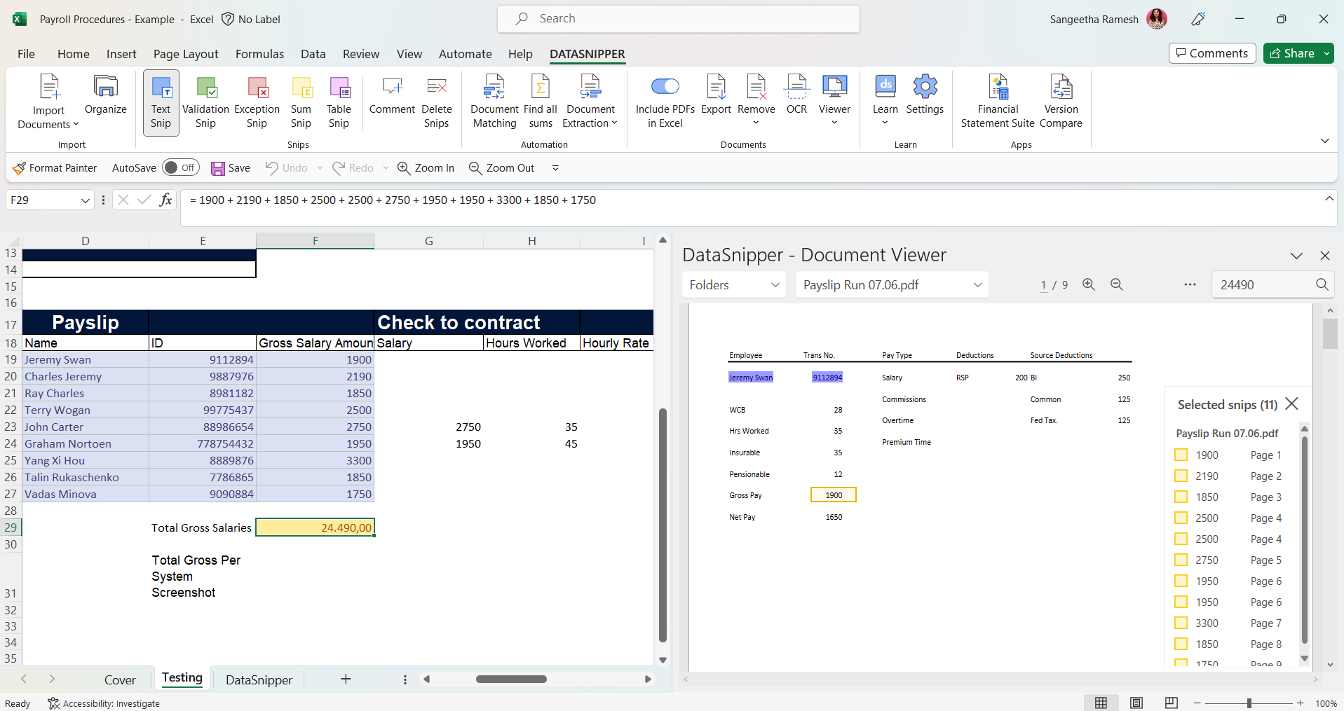 How To Perform Payroll Procedures Using Datasnipper